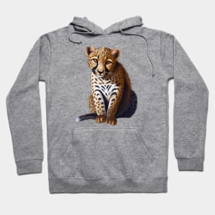 Cute Leopard Drawing Hoodie